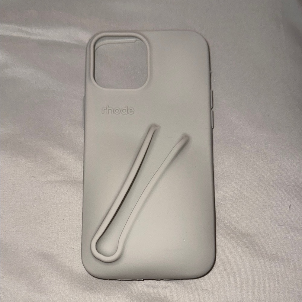 RHODE White Silicone iPhone Case with Kickstand